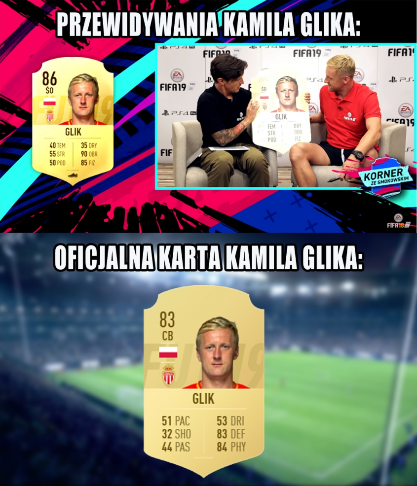 Tak Kamil Glik przewidywał swoją kartę w FIFA 19... :D